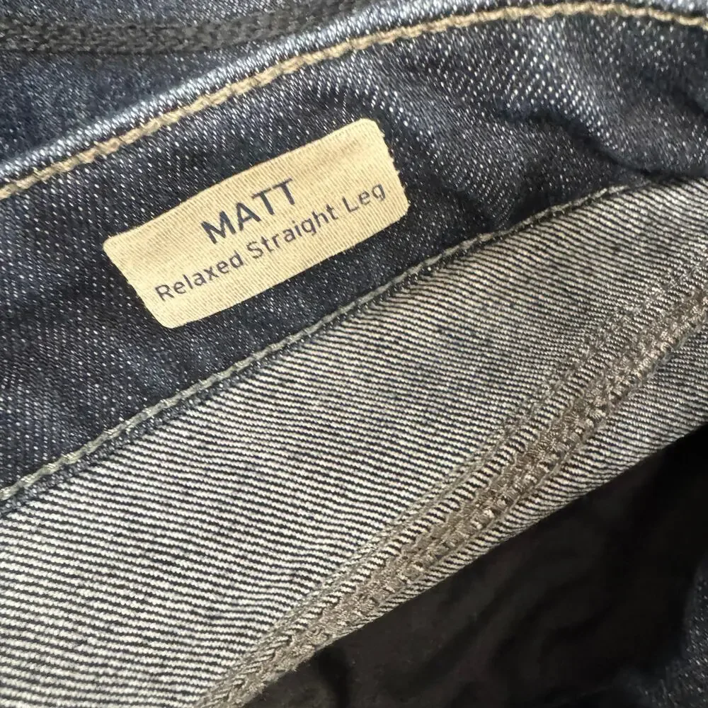 Mavi Jeans Mens 36x32 (36x31 ACTUAL) Matt Relaxed‎ Straight Leg Dark Wash Denim